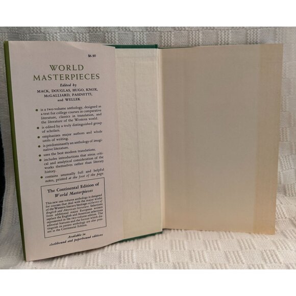 World Masterpieces 1 Through The Renaissance Hardcover 1956 By Norton - Picture 2 of 12